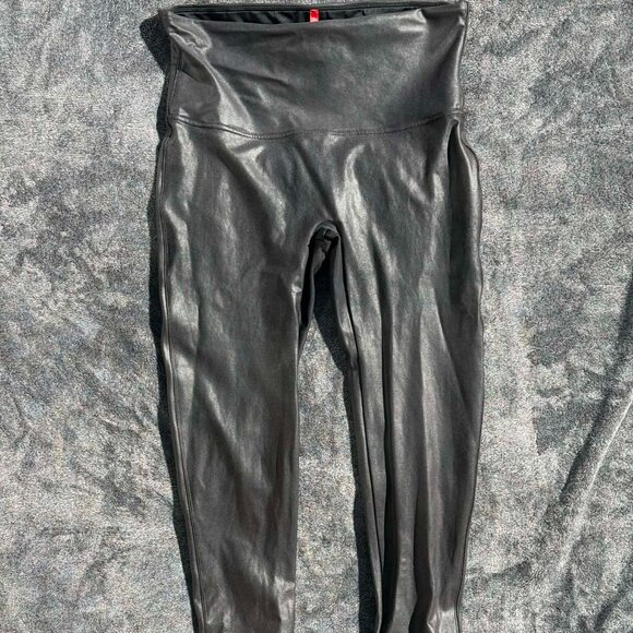 SPANX Pants - SPANX Faux Leather Leggings 2X • Clean Girl • Edgy Minimalist • Athleisure Lux